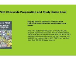 Private pilot checkride preparation and study guide