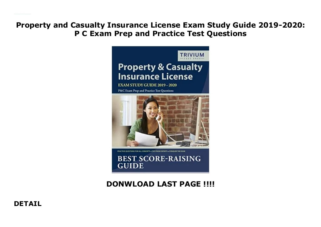 Property and casualty license az study guide